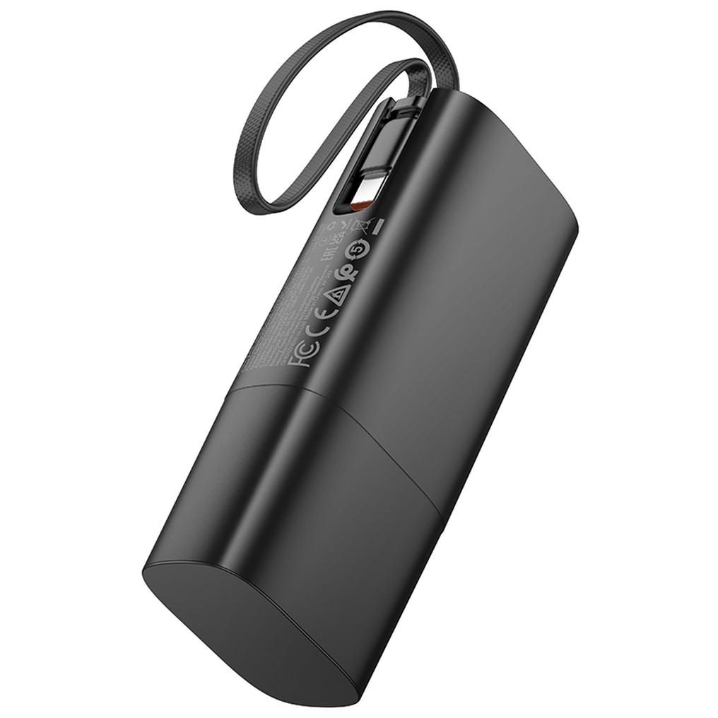 Prijenosna baterija HOCO J148 2u1, 5000 mAh, 20 W, PD, 2 x USB-C, crna