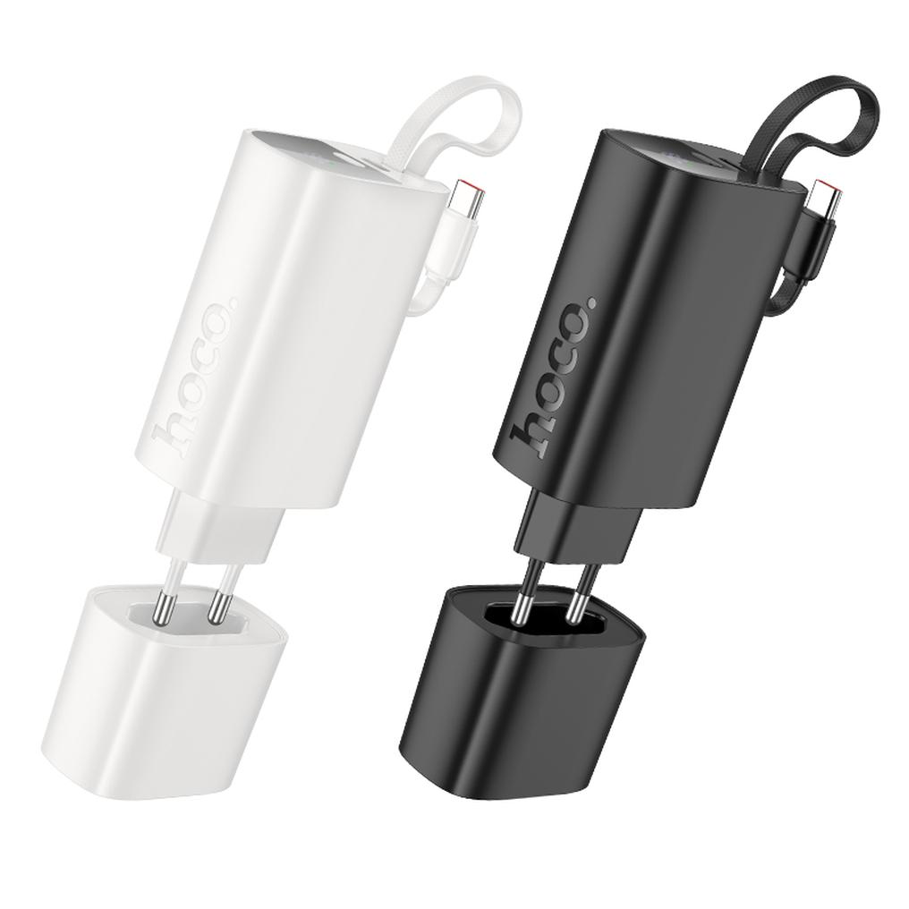 Prijenosna baterija HOCO J148 2u1, 5000 mAh, 20 W, PD, 2 x USB-C, crna