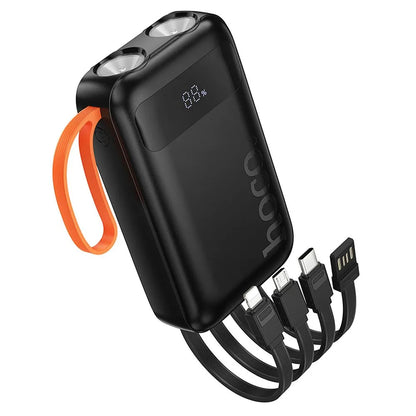 Vanjska baterija HOCO J151, 10000mAh, 10W, 1 x Lightning - 1 x microUSB - 1 x USB-A - 1 x USB-C, Crna