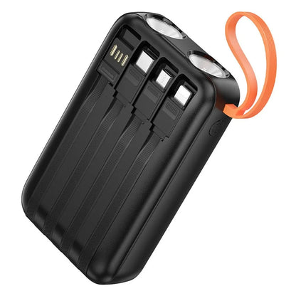 Vanjska baterija HOCO J151, 10000mAh, 10W, 1 x Lightning - 1 x microUSB - 1 x USB-A - 1 x USB-C, Crna