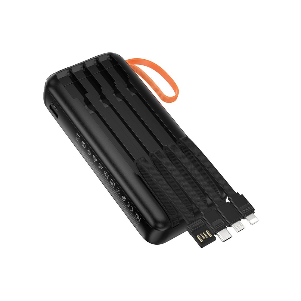Vanjska baterija HOCO J151A, 20000mAh, 10W, 1 x Lightning - 1 x microUSB - 1 x USB-A - 1 x USB-C, Crna