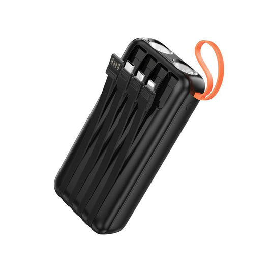 Vanjska baterija HOCO J151A, 20000mAh, 10W, 1 x Lightning - 1 x microUSB - 1 x USB-A - 1 x USB-C, Crna
