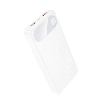 Vanjska baterija HOCO J154, 10000mAh, 22.5W, QC + PD, 1 x USB-C - 2 x USB-A, Bijela