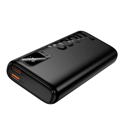Vanjska baterija HOCO J158 Pro, 10000mAh, 22.5W, QC + PD, 1 x USB-C - 2 x USB-A, Crna