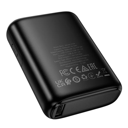 Vanjska baterija HOCO J158, 5000mAh, 10W, 1 x USB-A, Crna