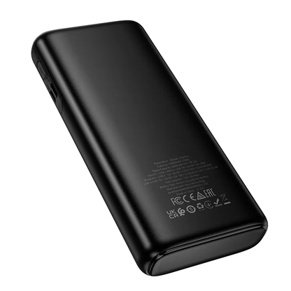 Vanjska baterija HOCO J158 Pro, 10000mAh, 22.5W, QC + PD, 1 x USB-C - 2 x USB-A, Crna