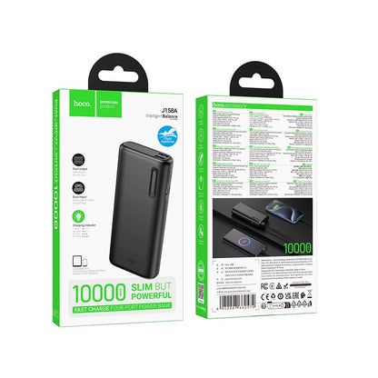 Vanjska baterija HOCO J158A, 10000mAh, 10W, 2 x USB-A, Crna