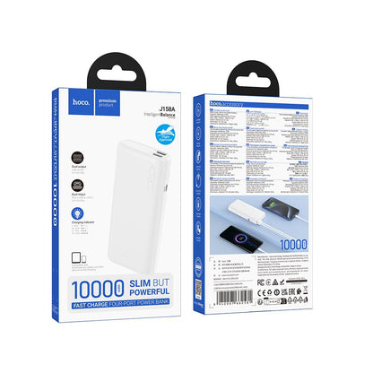 Vanjska baterija HOCO J158A, 10000mAh, 10W, 2 x USB-A, Bijela