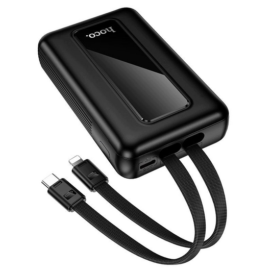 Vanjska baterija HOCO J162, 10000mAh, 22.5W, QC + PD, 1 x Lightning - 1 x USB-A - 2 x USB-C, Crna