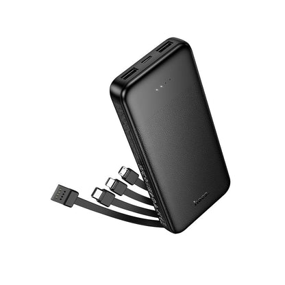 Vanjska baterija HOCO J163, 10000mAh, 10W, 1 x Lightning - 1 x microUSB - 2 x USB-A - 1 x USB-C, Crna