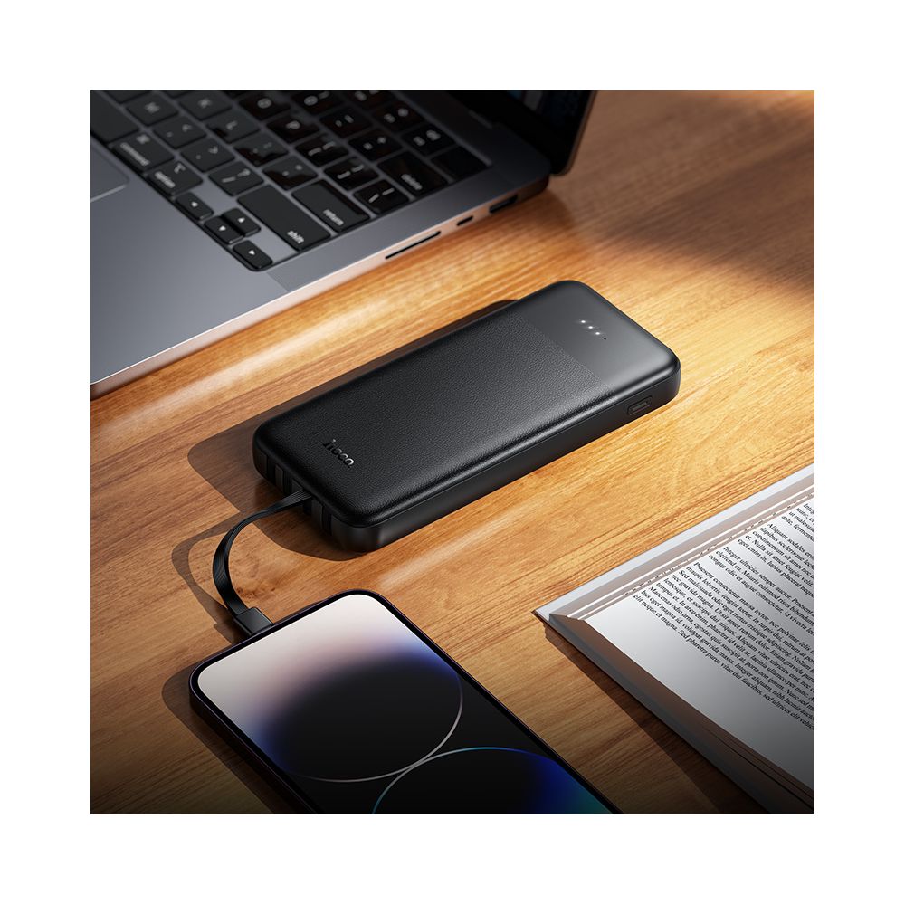Vanjska baterija HOCO J163, 10000mAh, 10W, 1 x Lightning - 1 x microUSB - 2 x USB-A - 1 x USB-C, Crna