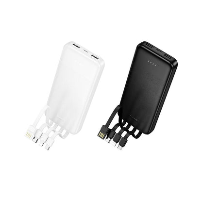 Vanjska baterija HOCO J163, 10000mAh, 10W, 1 x Lightning - 1 x microUSB - 2 x USB-A - 1 x USB-C, Crna