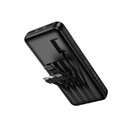 Vanjska baterija HOCO J163, 10000mAh, 10W, 1 x Lightning - 1 x microUSB - 2 x USB-A - 1 x USB-C, Crna
