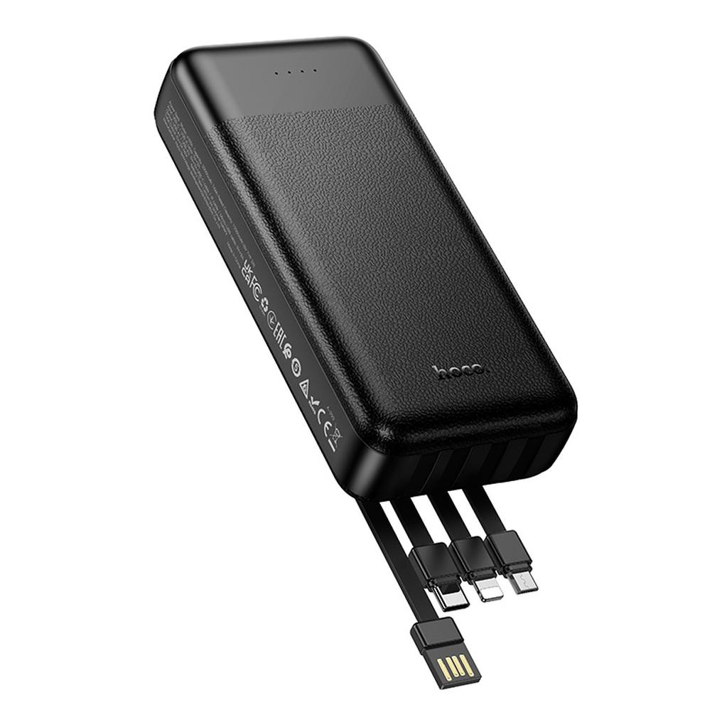 Prijenosna baterija HOCO J163A, 20000 mAh, 10 W, 1 x Lightning - 1 x microUSB - 1 x USB-C - 2 x USB-A, crna