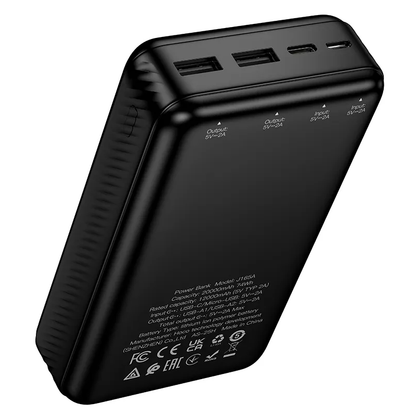 Vanjska baterija HOCO J165A, 20000mAh, 10W, 2 x USB-A, Crna