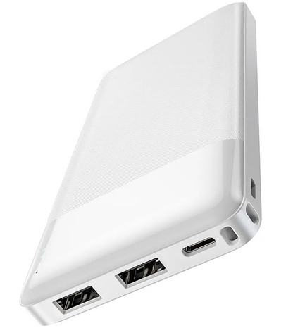 Vanjska baterija HOCO J72, 10000mAh, 10W, 2 x USB-A, Bijela
