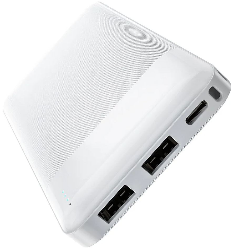 Vanjska baterija HOCO J72, 10000mAh, 10W, 2 x USB-A, Bijela