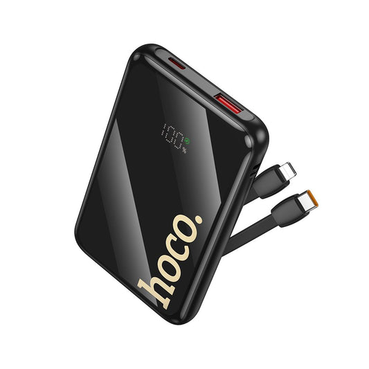 Vanjska baterija HOCO Q37, 10000mAh, 22.5W, QC + PD, 1 x Lightning - 1 x USB-A - 2 x USB-C, Crna