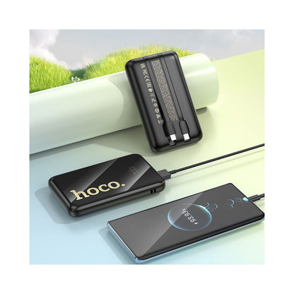 Vanjska baterija HOCO Q37, 10000mAh, 22.5W, QC + PD, 1 x Lightning - 1 x USB-A - 2 x USB-C, Crna