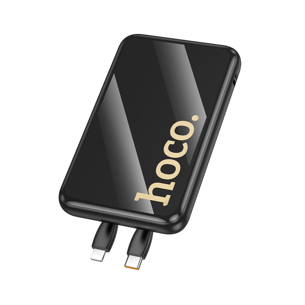 Vanjska baterija HOCO Q37, 10000mAh, 22.5W, QC + PD, 1 x Lightning - 1 x USB-A - 2 x USB-C, Crna