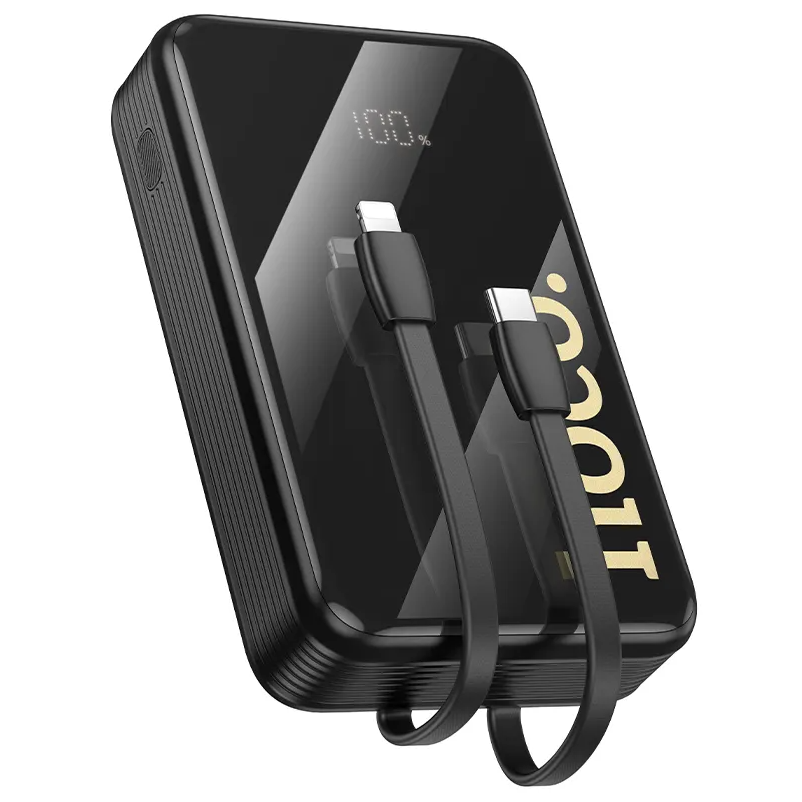 Vanjska baterija HOCO Q37A, 20000mAh, 22.5W, QC + PD, 1 x Lightning - 1 x USB-A - 2 x USB-C, Crna