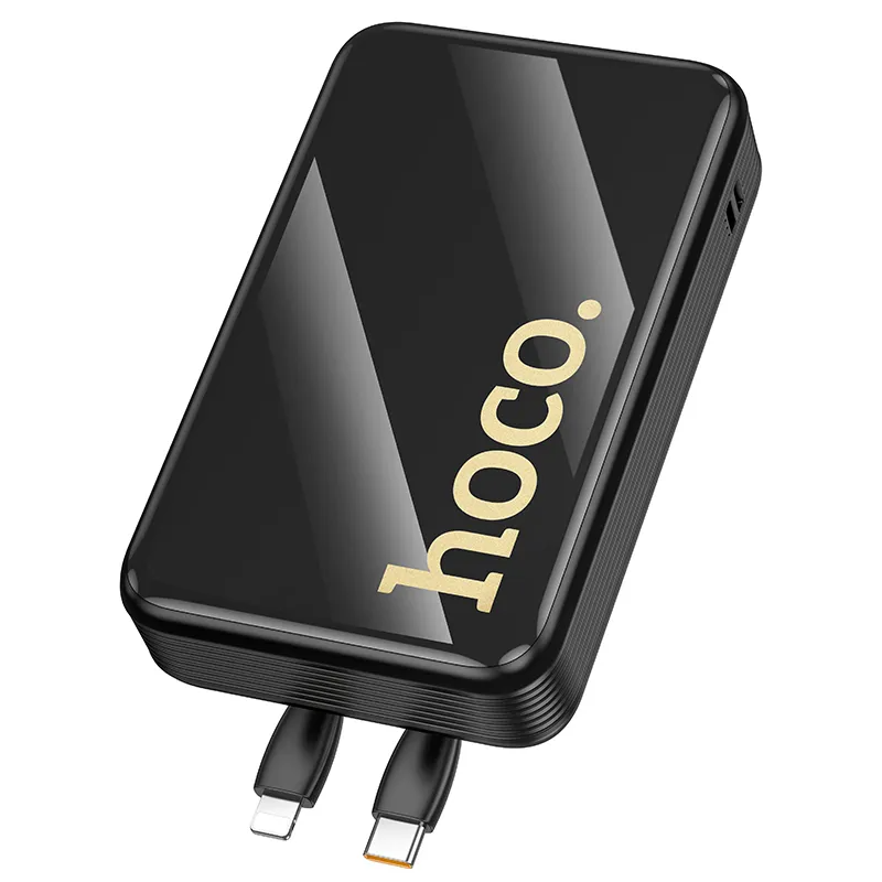 Vanjska baterija HOCO Q37A, 20000mAh, 22.5W, QC + PD, 1 x Lightning - 1 x USB-A - 2 x USB-C, Crna