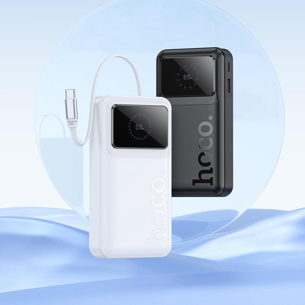 Vanjska baterija HOCO Q41, 20000 mAh, 22,5 W, QC + PD, 1 x USB-A - 2 x USB-C, bijela