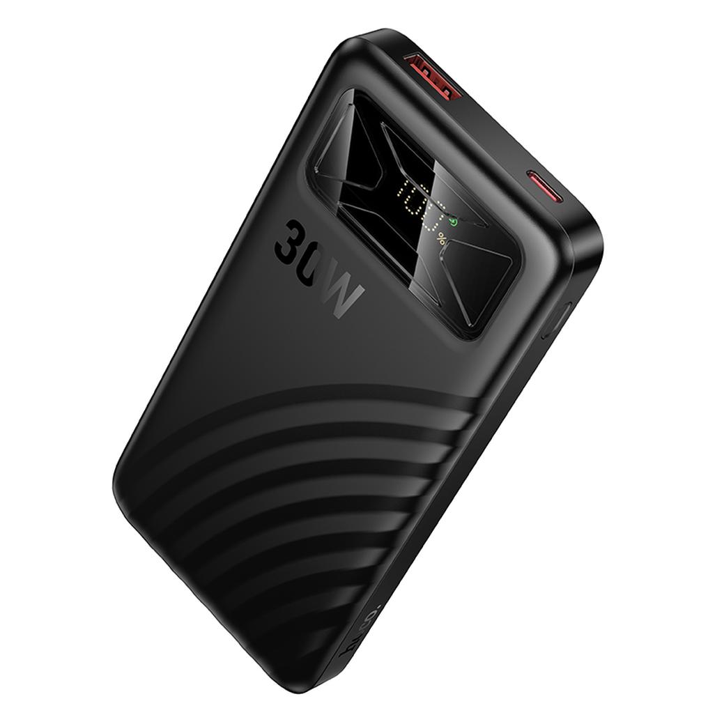Vanjska baterija HOCO Q42, 10000 mAh, 30 W, QC + PD, 1 x USB-A - 1 x USB-C, crna