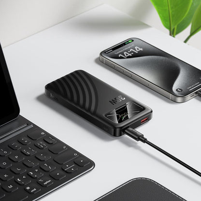 Vanjska baterija HOCO Q42, 10000 mAh, 30 W, QC + PD, 1 x USB-A - 1 x USB-C, crna