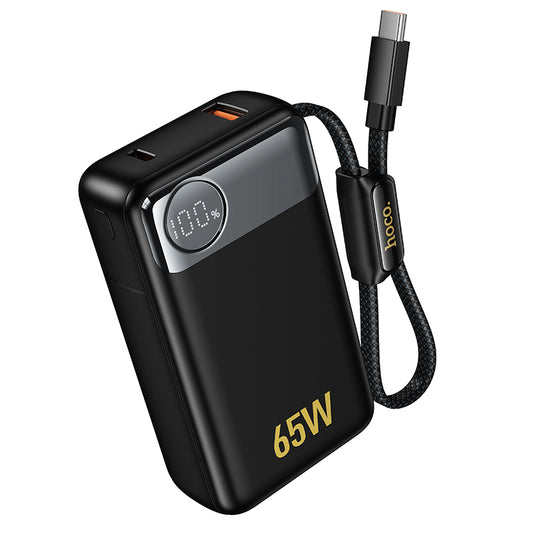 Vanjska baterija HOCO Q53, 12000mAh, 65W, QC + PD, 1 x USB-A - 2 x USB-C, Crna