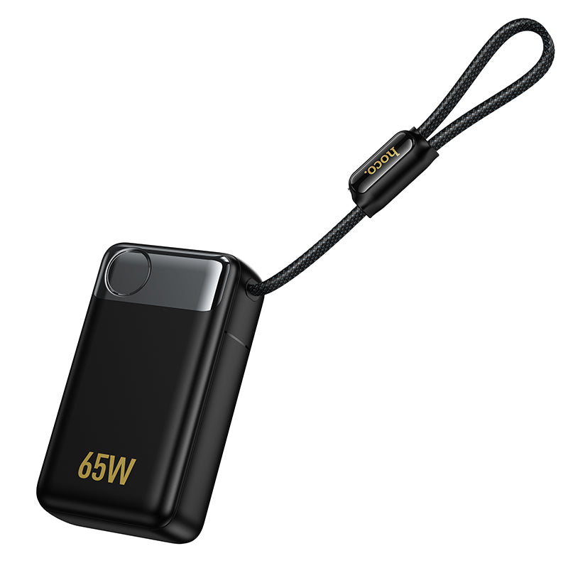 Vanjska baterija HOCO Q53, 12000mAh, 65W, QC + PD, 1 x USB-A - 2 x USB-C, Crna