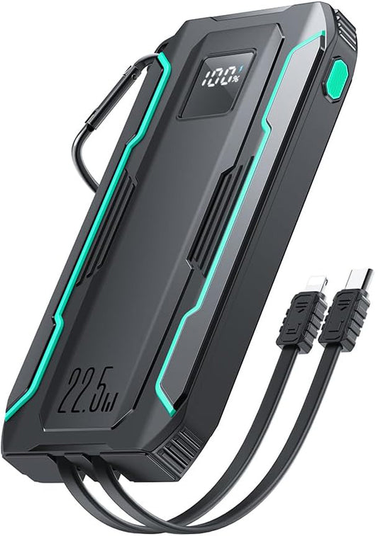 Vanjska baterija Joyroom JR-L017, 10000mAh, 22.5W, QC + PD, 1 x Lightning - 1 x USB-A - 2 x USB-C, Crna