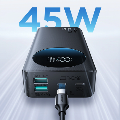 Vanjska baterija Joyroom JR-PBF02 Pro, 20000mAh, 45W, QC + PD, 2 x USB-A - 2 x USB-C, Crna