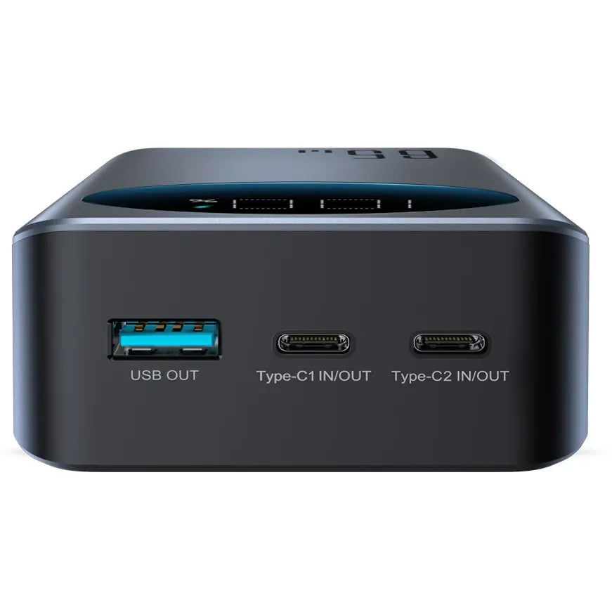 Vanjska baterija Joyroom JR-PBF05, 30000mAh, 65W, QC + PD, 1 x USB-A - 2 x USB-C, Crna
