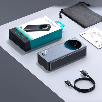 Vanjska baterija Joyroom JR-PBF05, 30000mAh, 65W, QC + PD, 1 x USB-A - 2 x USB-C, Crna