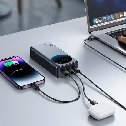 Vanjska baterija Joyroom JR-PBF05 Pro, 30000mAh, 65W, QC + PD, 1 x USB-A - 2 x USB-C, Crna
