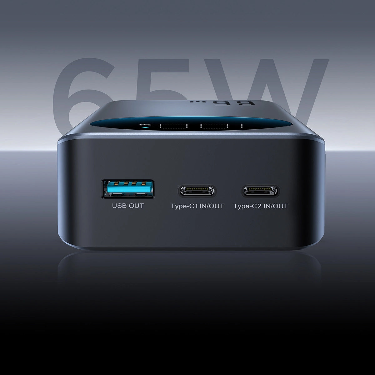 Vanjska baterija Joyroom JR-PBF05, 30000mAh, 65W, QC + PD, 1 x USB-A - 2 x USB-C, Crna