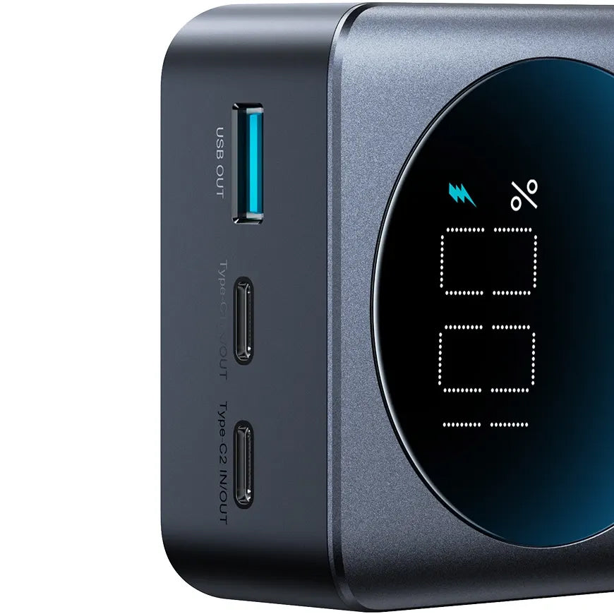 Vanjska baterija Joyroom JR-PBF05, 30000mAh, 65W, QC + PD, 1 x USB-A - 2 x USB-C, Crna