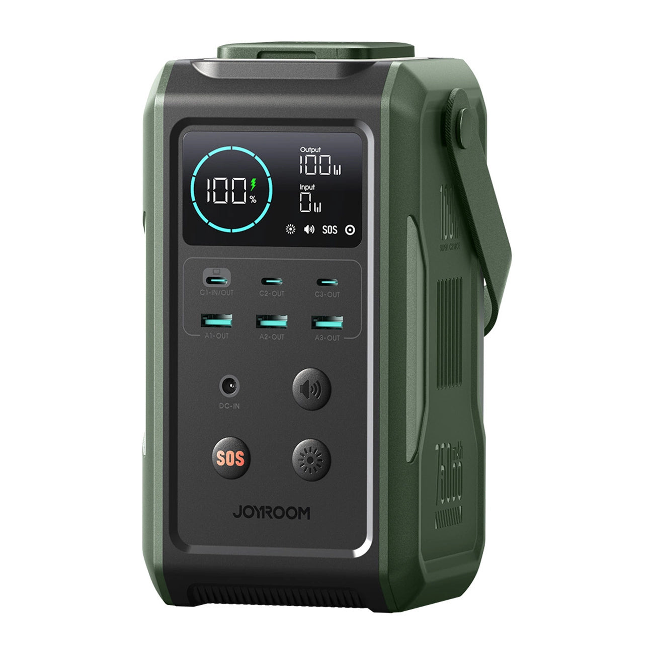 Vanjska baterija Joyroom JR-PBF10, 75000mAh, 100W, QC + PD, 3 x USB-A - 3 x USB-C, Zelena