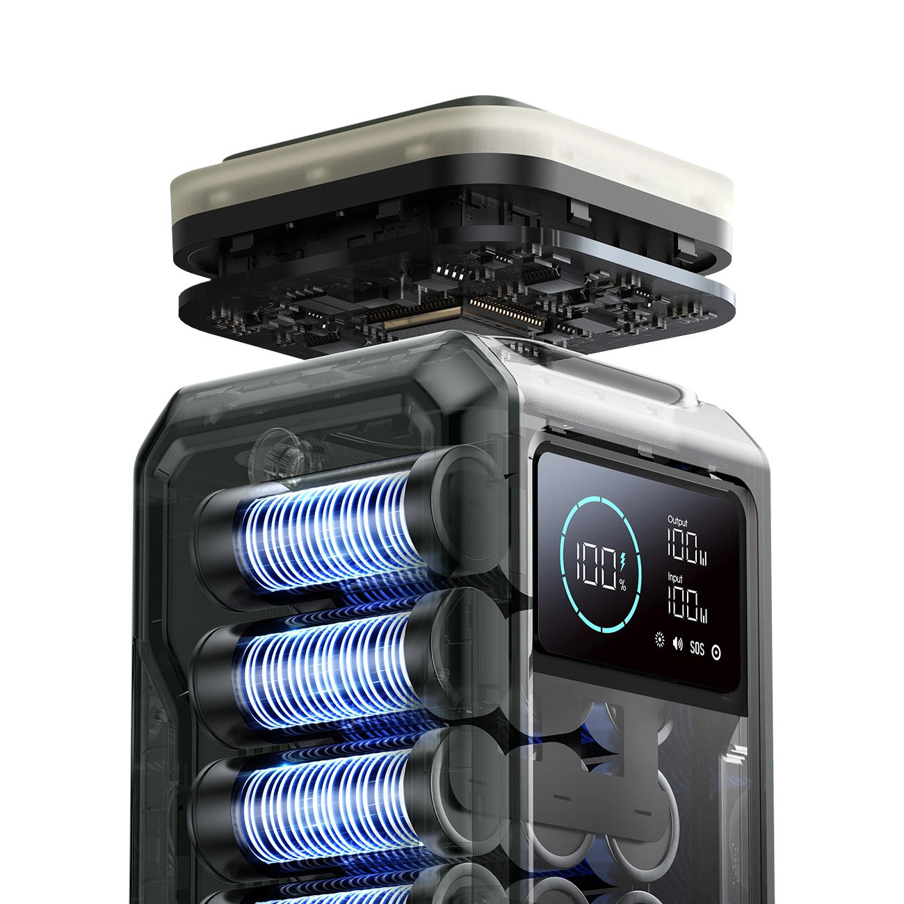 Vanjska baterija Joyroom JR-PBF10, 75000mAh, 100W, QC + PD, 3 x USB-A - 3 x USB-C, Zelena