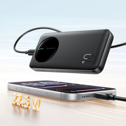 Vanjska baterija Joyroom JR-PBF12 Pro, 10000mAh, 22.5W, QC + PD, 1 x USB-C - 2 x USB-A, Crna