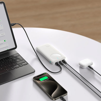 Vanjska baterija Joyroom JR-PBF12, 10000mAh, 12W, 1 x USB-C - 2 x USB-A, Bijela
