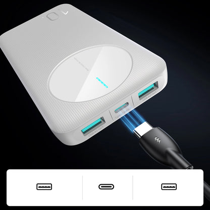Vanjska baterija Joyroom JR-PBF12, 10000mAh, 12W, 1 x USB-C - 2 x USB-A, Bijela