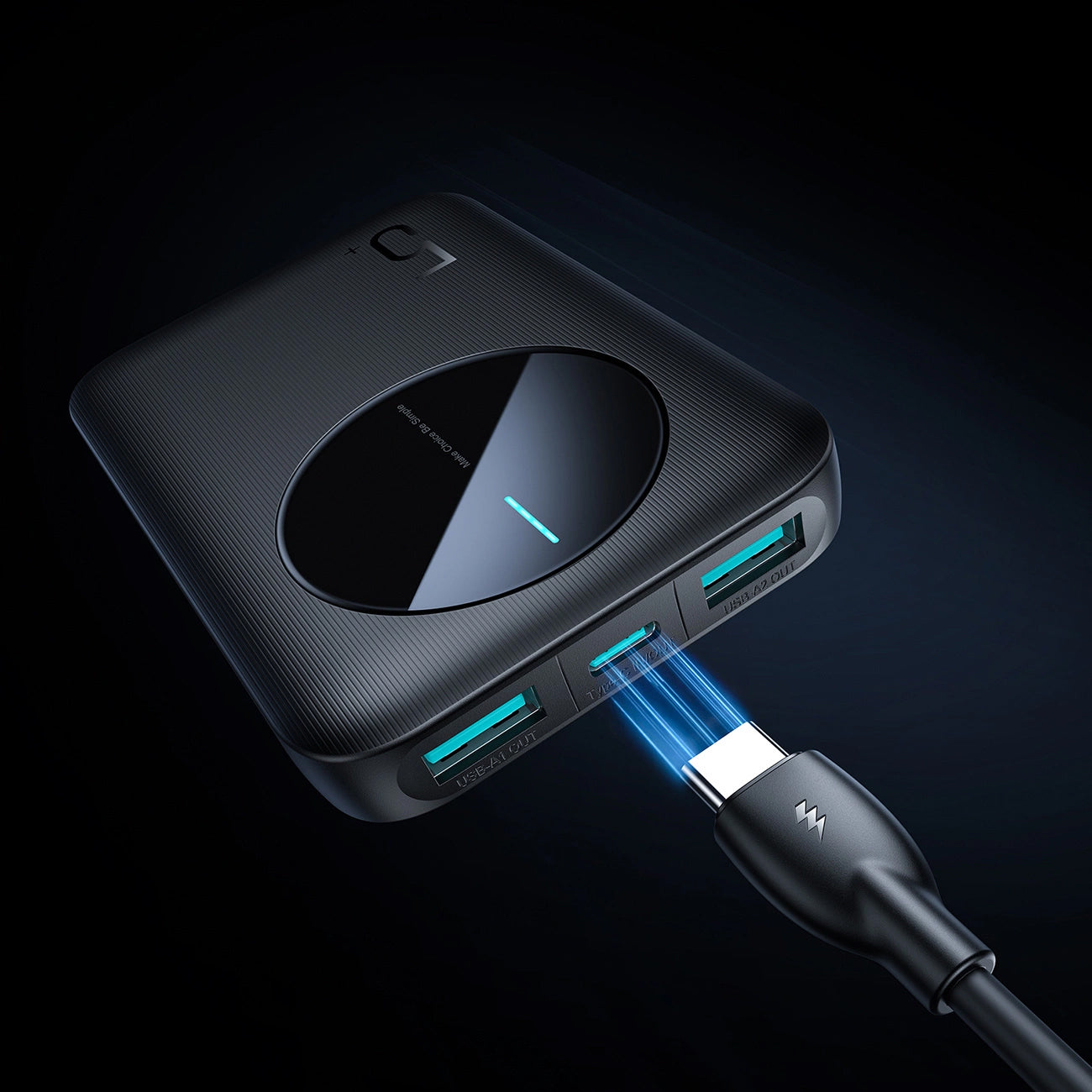 Vanjska baterija Joyroom JR-PBF13, 5000mAh, 12W, 1 x USB-C - 2 x USB-A, Crna