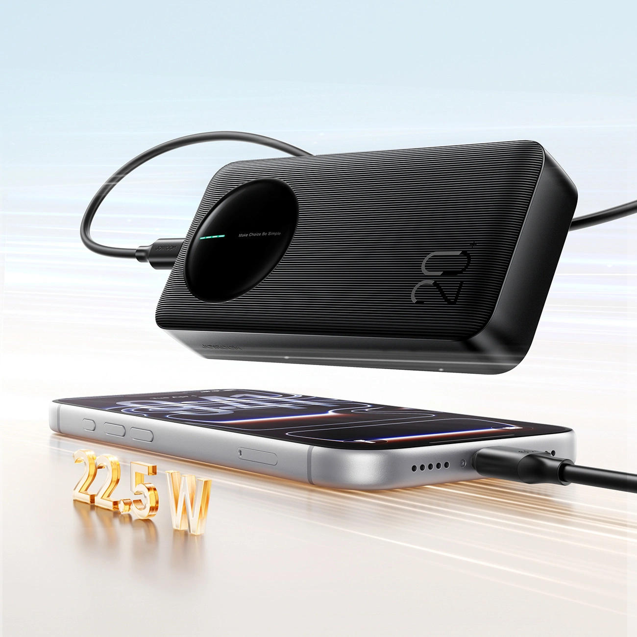 Vanjska baterija Joyroom JR-PBF14 Pro, 20000mAh, 22.5W, QC + PD, 1 x USB-C - 2 x USB-A, Crna