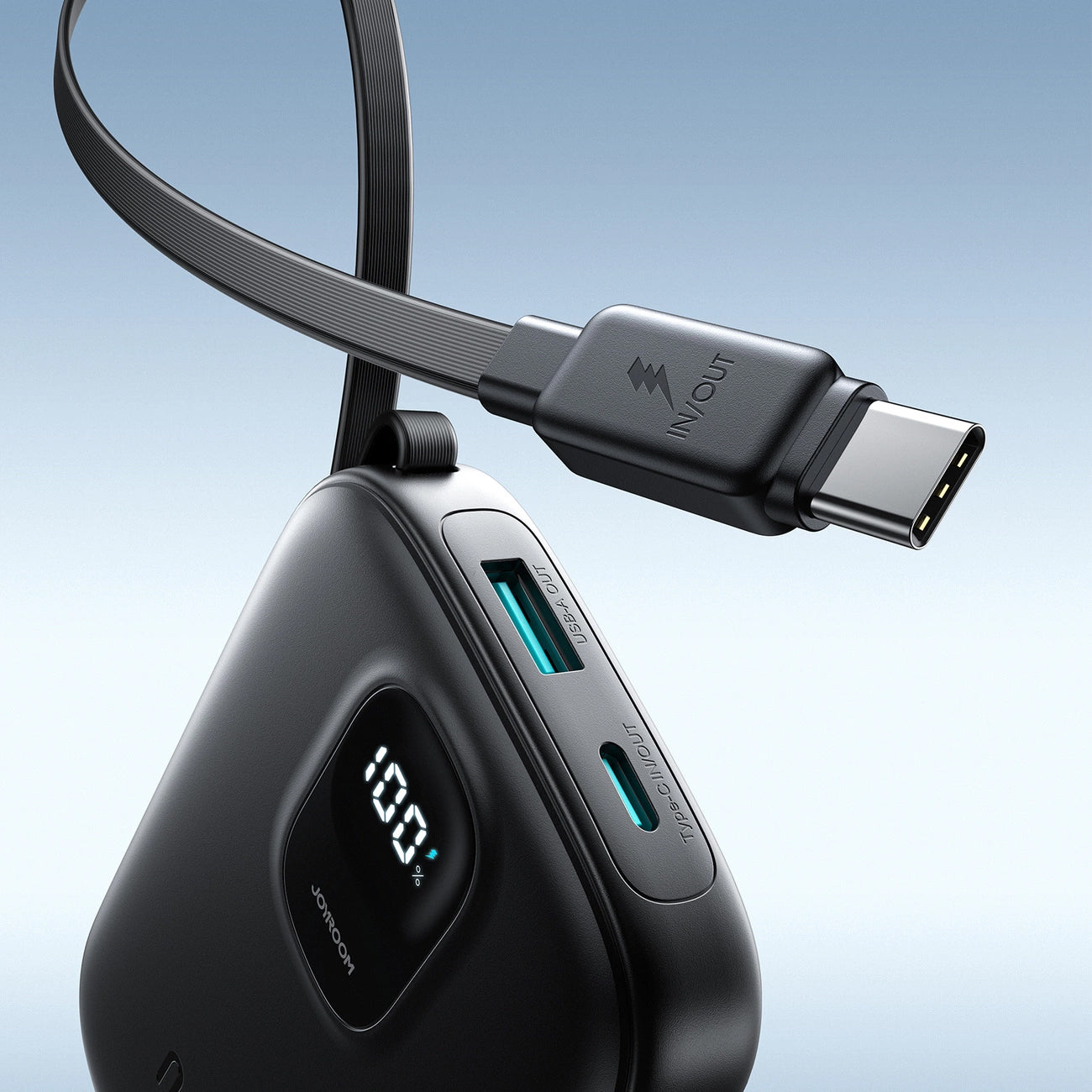 Vanjska baterija Joyroom JR-PBF17, 10000mAh, 22.5W, QC + PD, 1 x USB-A - 2 x USB-C, Crna