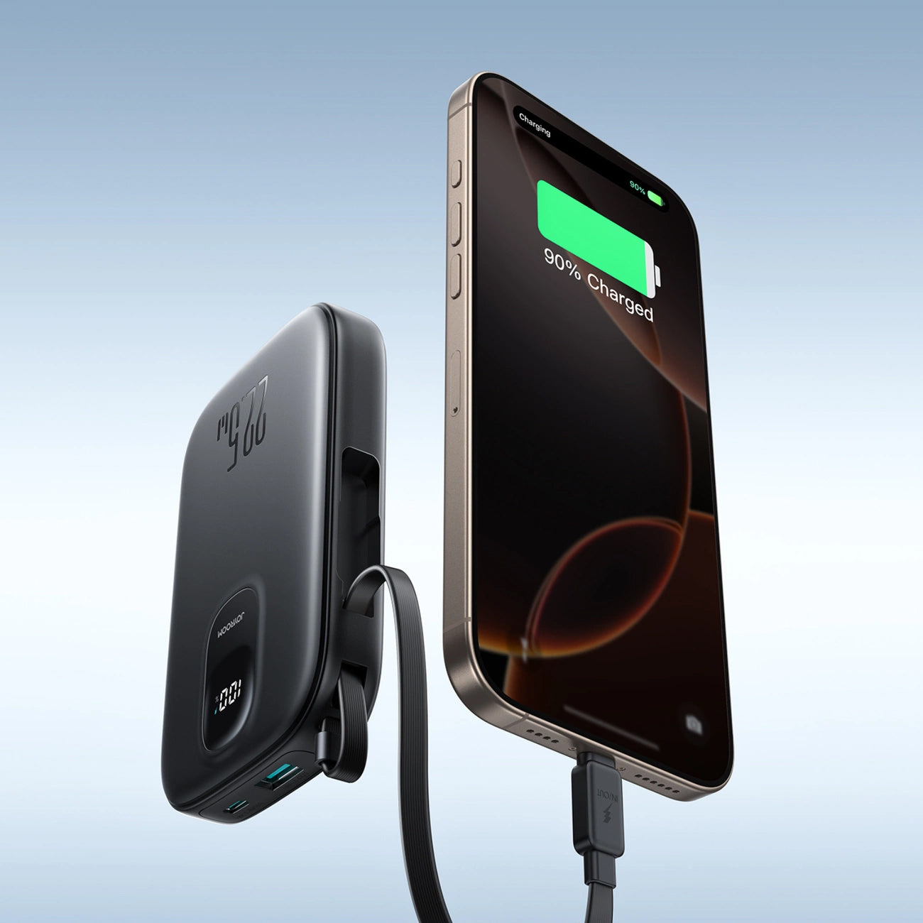 Vanjska baterija Joyroom JR-PBF17, 10000mAh, 22.5W, QC + PD, 1 x USB-A - 2 x USB-C, Crna