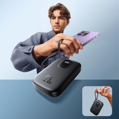 Vanjska baterija Joyroom JR-PBF18, 10000mAh, 22.5W, QC + PD, 1 x Lightning - 1 x USB-A - 1 x USB-C, Crna