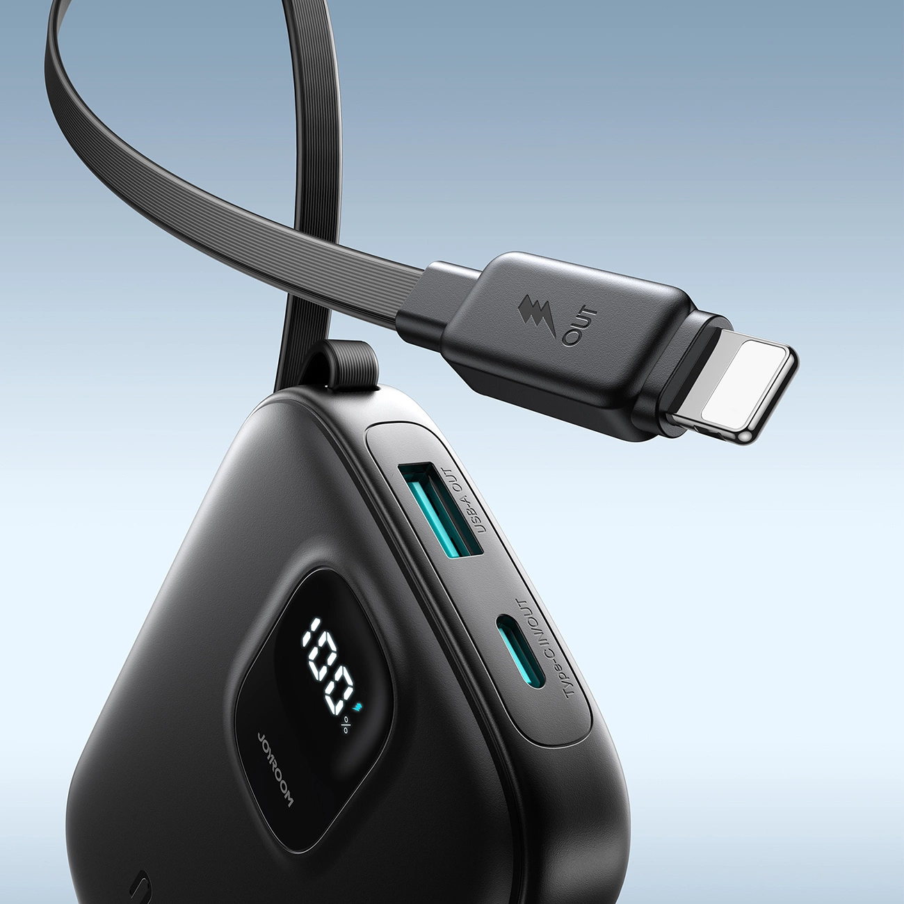 Vanjska baterija Joyroom JR-PBF18, 10000mAh, 22.5W, QC + PD, 1 x Lightning - 1 x USB-A - 1 x USB-C, Crna