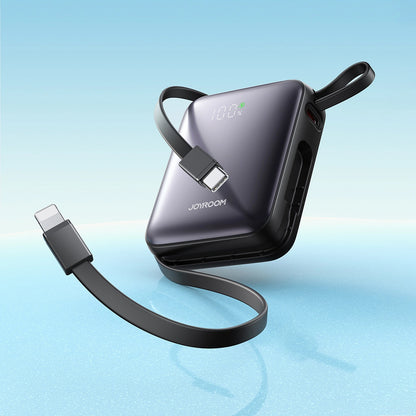 Vanjska baterija Joyroom JR-PBF27, 10000mAh, 22.5W, QC + PD, 1 x Lightning - 2 x USB-C, Crna
